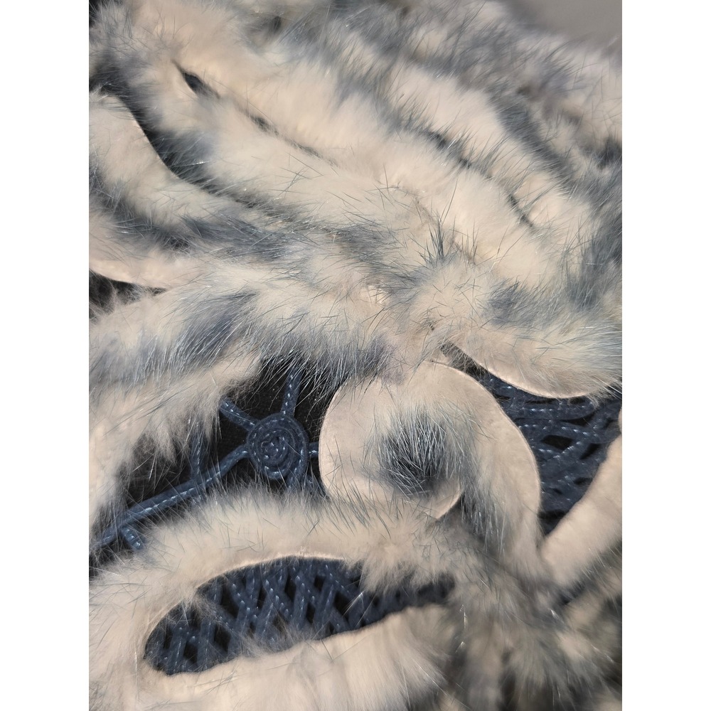 Fendi Women's Multicolor Rabbit Fur Capelet IT40 Avant Garde Kimono Coat luxury - Picture 13 of 16